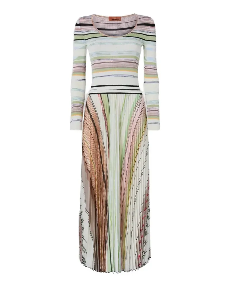 Missoni Gestreiftes Maxikleid mit Falten - Nude Nude