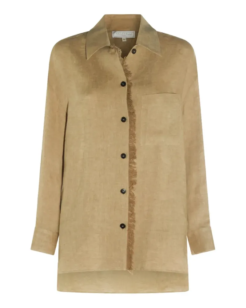 Antonelli Firenze fringed button shirt - Nude Nude