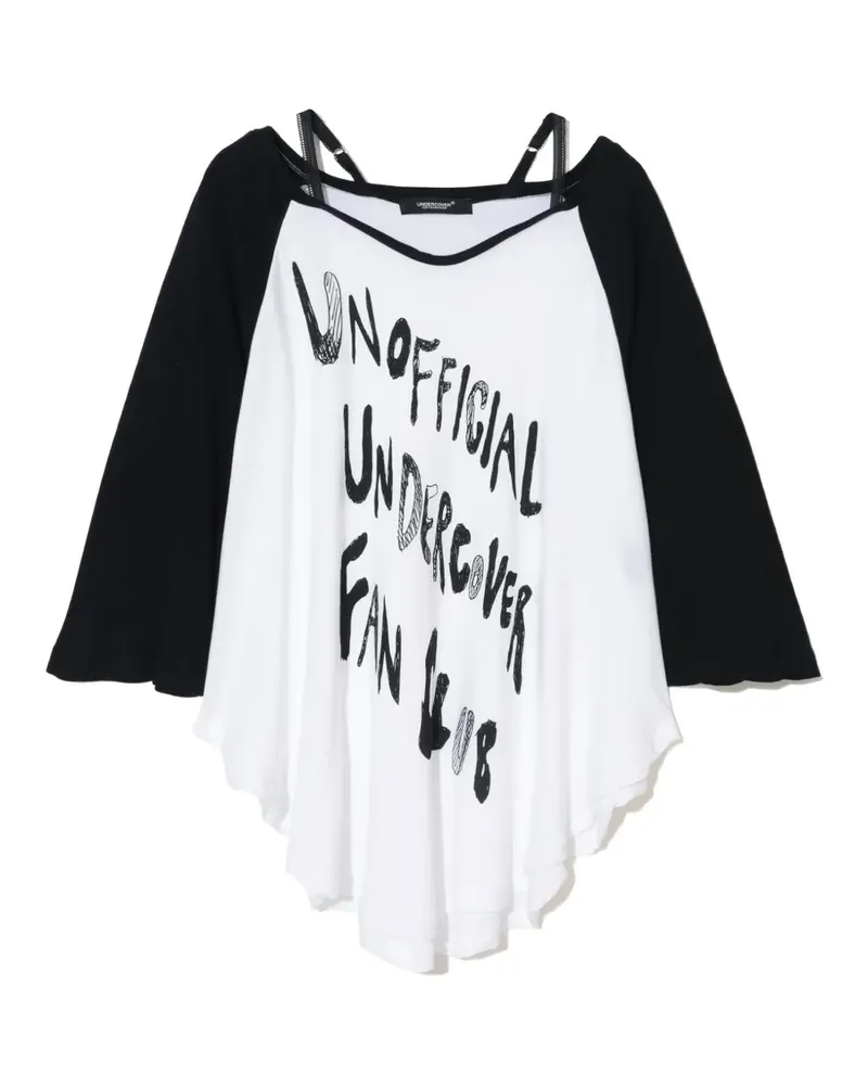 Undercover slogan-print raglan-sleeve T-shirt - Weiß Weiß