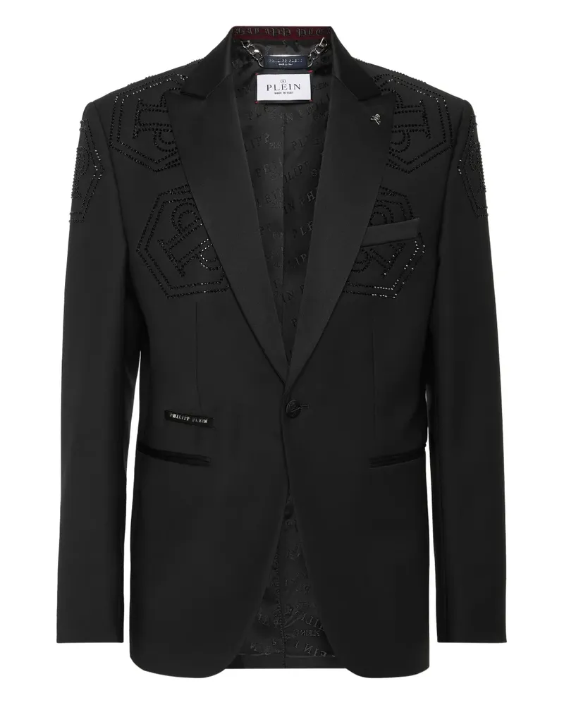 Philipp Plein Sakko mit Strass - Schwarz Schwarz