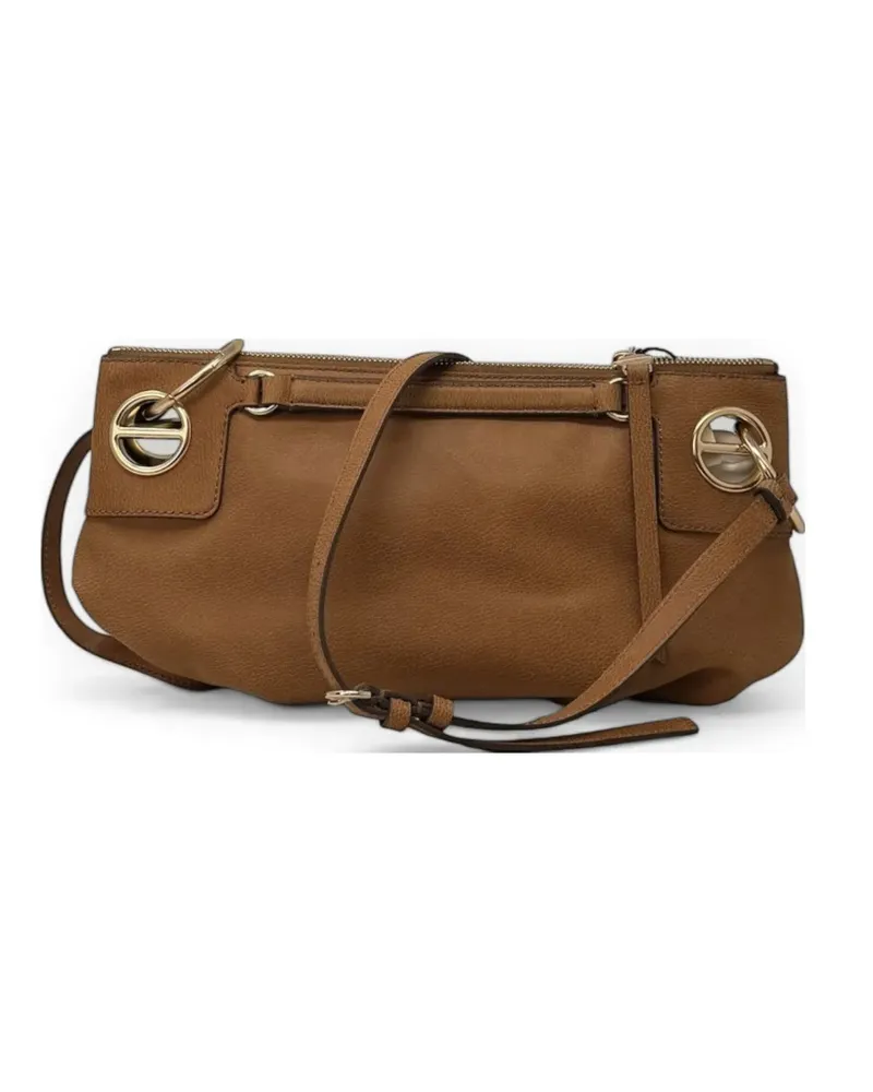 Borbonese small London crossover ring shoulder bag - Braun Braun