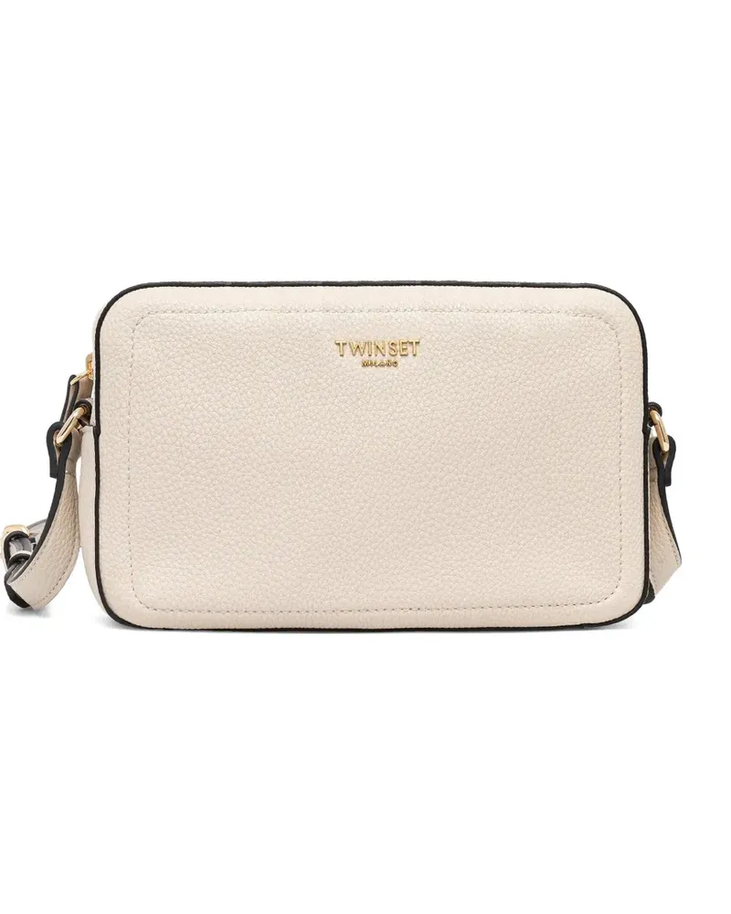 Twin-Set logo-lettering cross body bag - Nude Nude