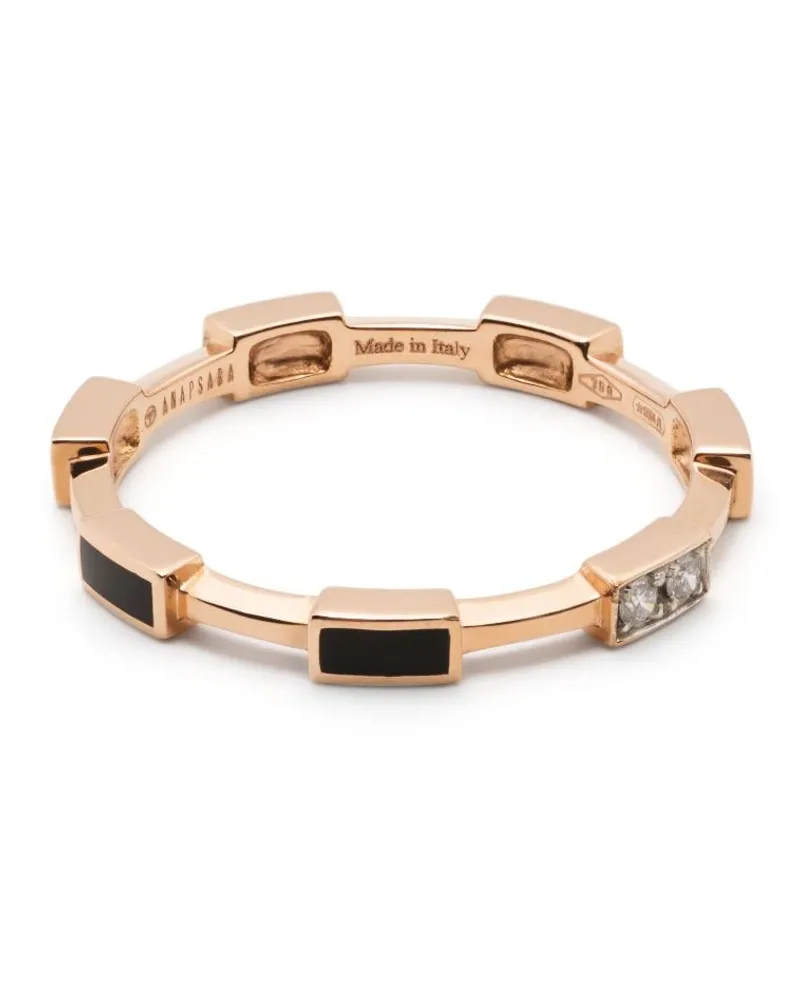 ANAPSARA 18kt Rotgoldring mit Diamanten - Rosa Rosa