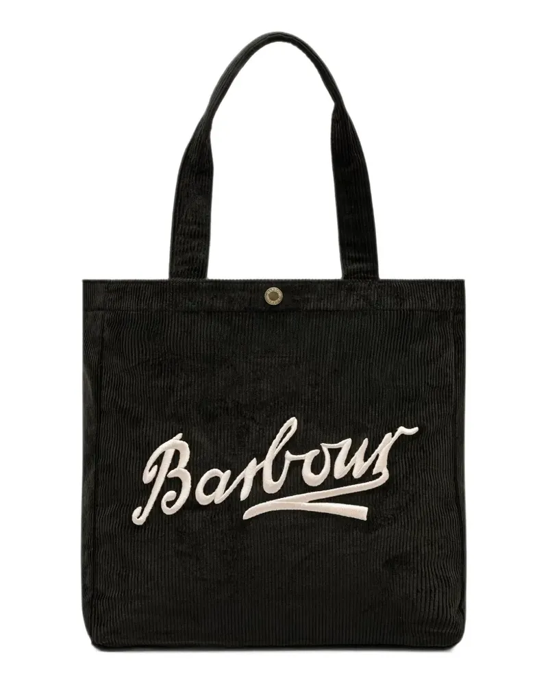Barbour Carrick Cord Tote Bag mit Logo-Stickerei - Grün Grün