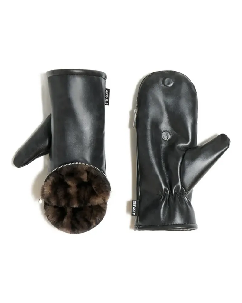 APPARIS Noa zipper gloves - Schwarz Schwarz