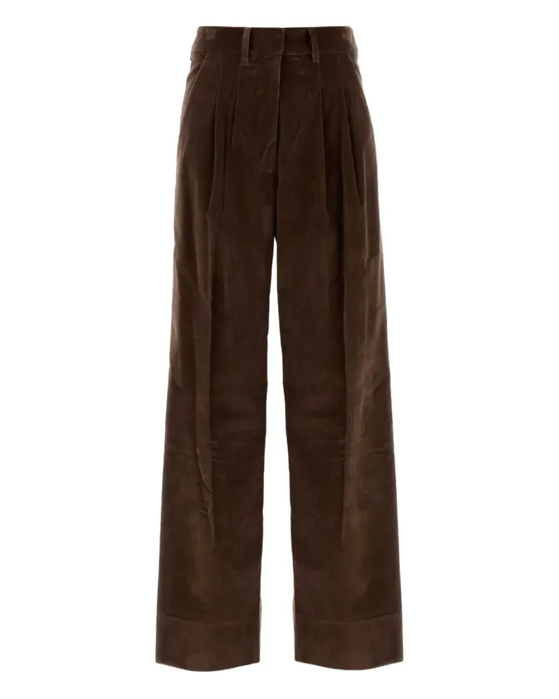 PT TORINO Palazzohose aus Cord - Braun Braun