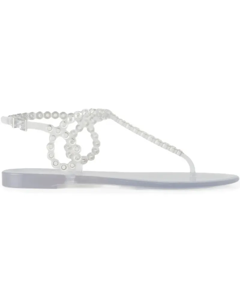 Aquazzura Almost Bare buckle-strap flip flops - Weiß Weiß