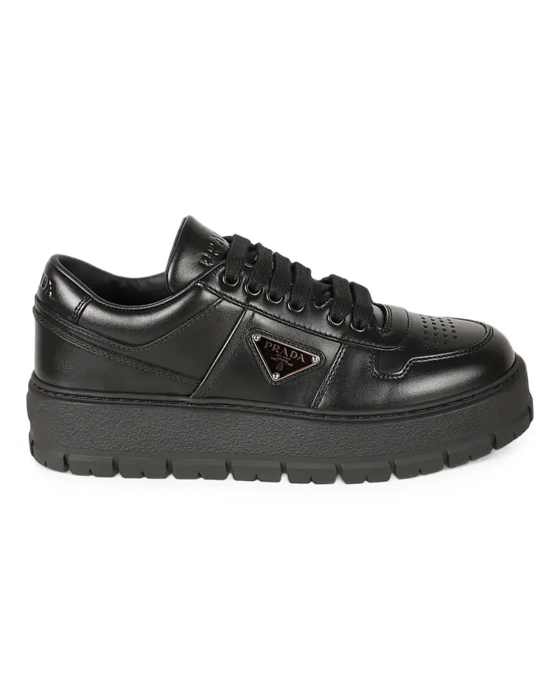 Prada Sneakers aus Leder - Schwarz Schwarz