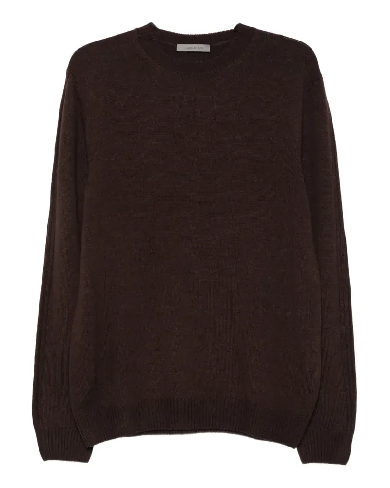 Corneliani Pullover mit geripptem Besatz - Braun Braun