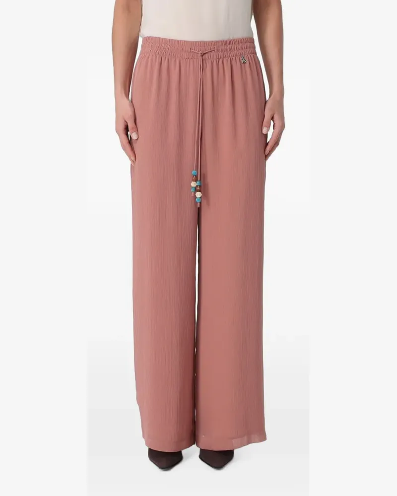 Patrizia Pepe beaded drawstring-waist trousers - Rosa Rosa