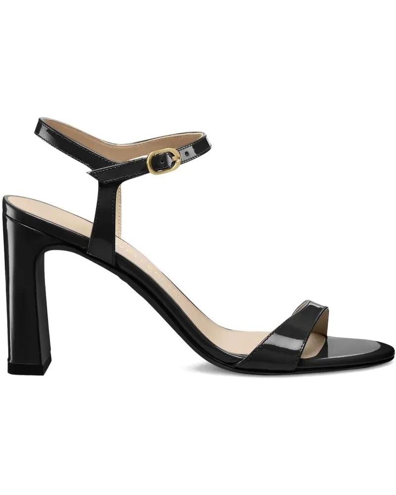 Stuart Weitzman patent leather ankle-strap sandals - Schwarz Schwarz