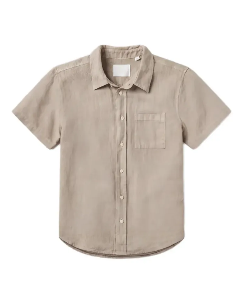Citizens of humanity chest-pocket short-sleeve shirt - Nude Nude