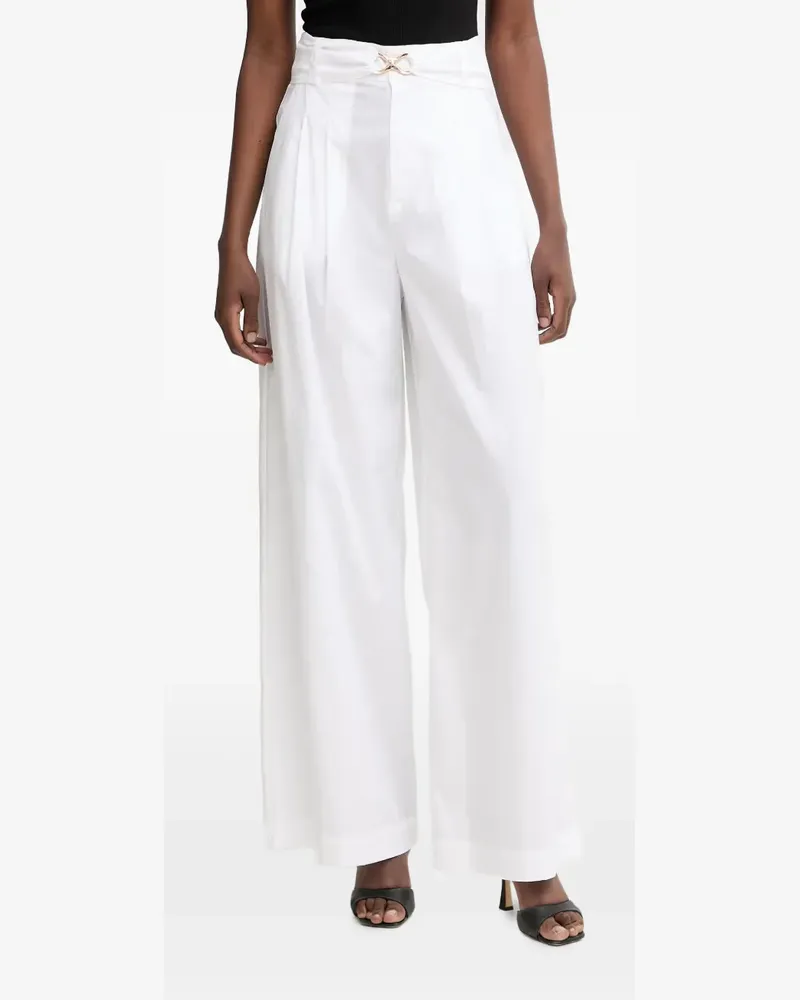 Twin-Set pleated wide-leg trousers - Weiß Weiß