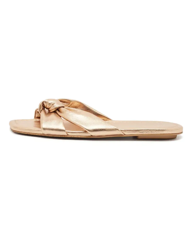 Stuart Weitzman knot-detail flat sandals - Gold Gold