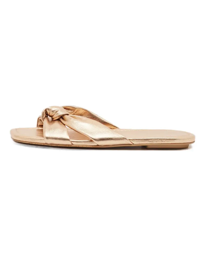 Stuart Weitzman knot-detail flat sandals - Gold Gold