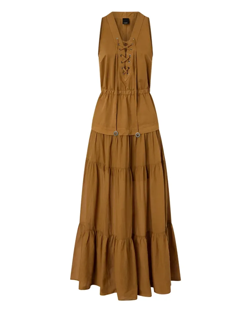 Pinko Kleid mit Schnürung - Braun Braun