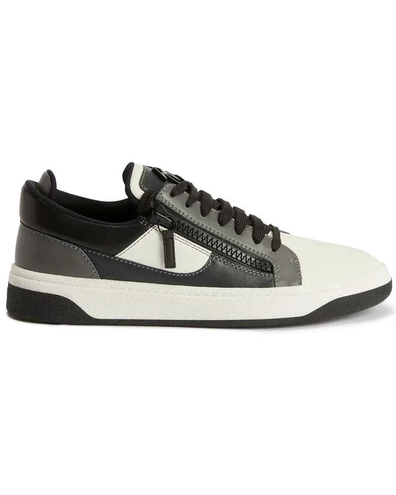 Giuseppe Zanotti Sneakers mit Kontrasteinsätzen - Schwarz Schwarz