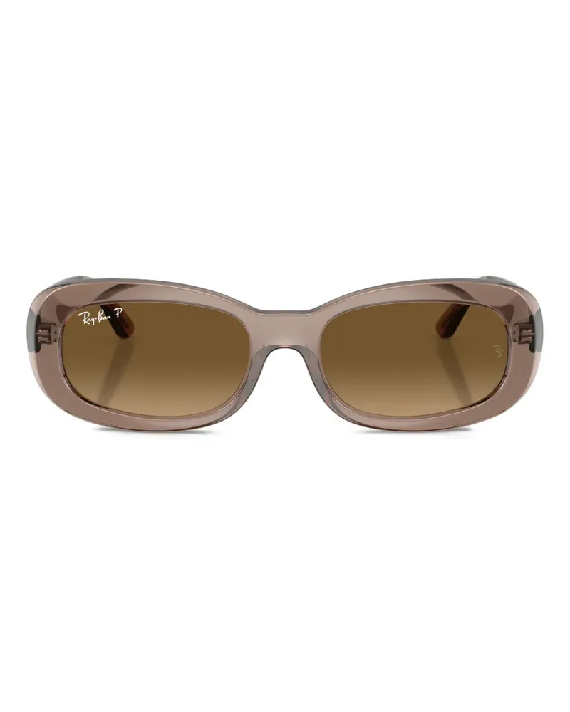 Ray Ban Sonnenbrille mit ovalem Gestell - Braun Braun