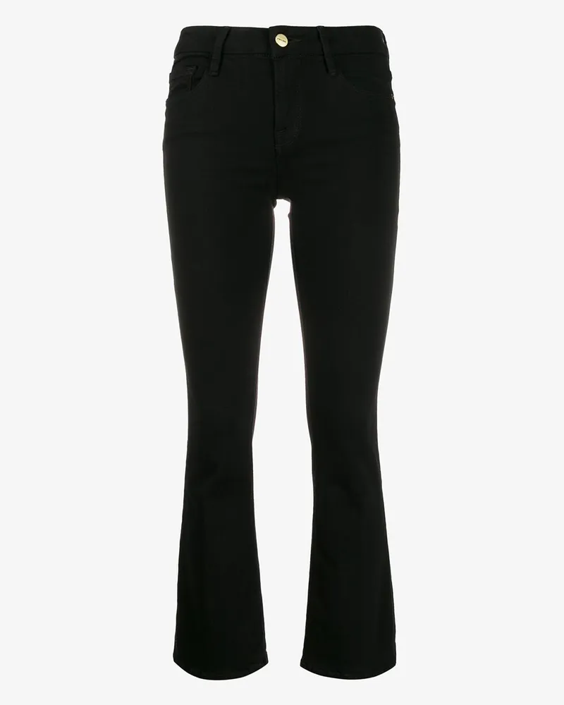 Frame Denim Schmale Cropped-Jeans - Schwarz Schwarz