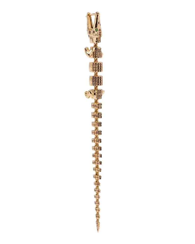 Bibi van der Velden 18kt Alligator Vertebrae Bite Gelbgoldohrring Gold