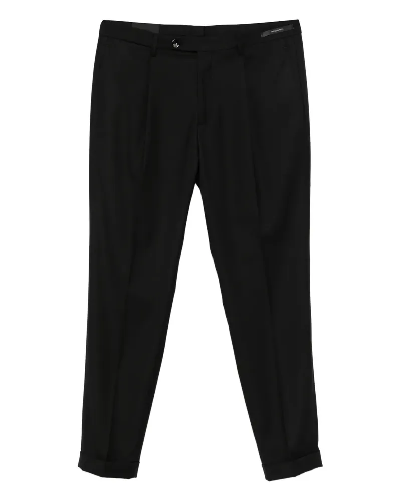 MICHAEL COAL pleated turn-up trousers - Schwarz Schwarz
