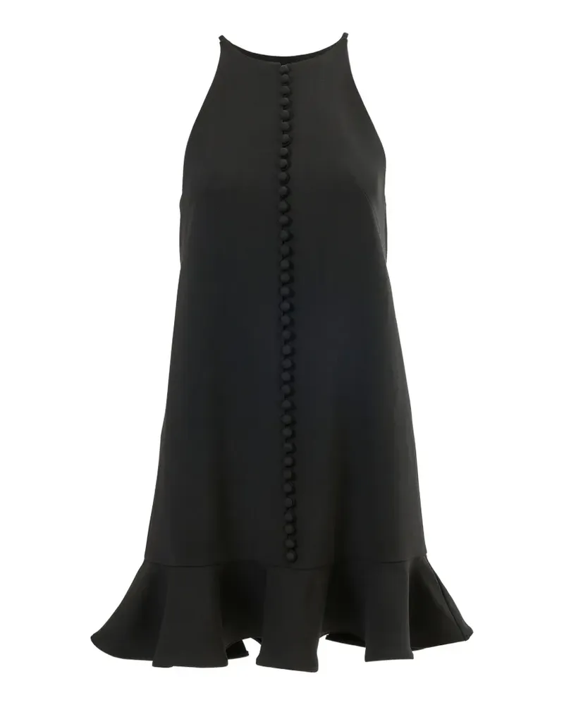 Carolina Herrera New York Midikleid mit Rüschensaum - Schwarz Schwarz