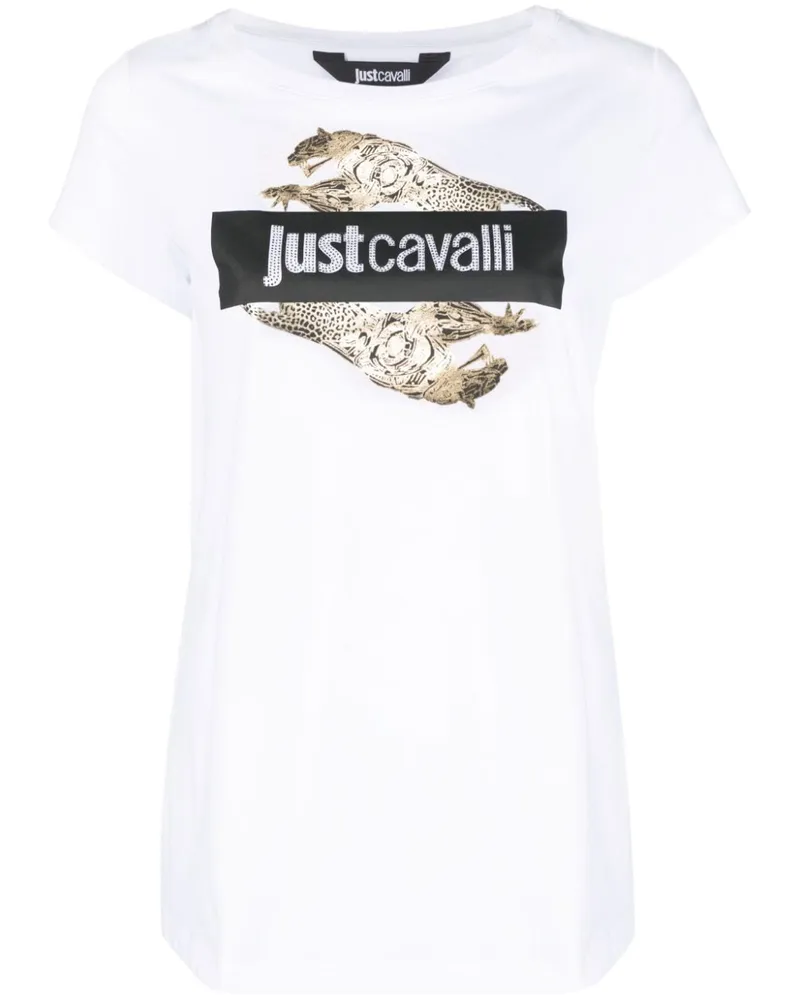 Just Cavalli T-Shirt mit Logo-Print - Weiß Weiß