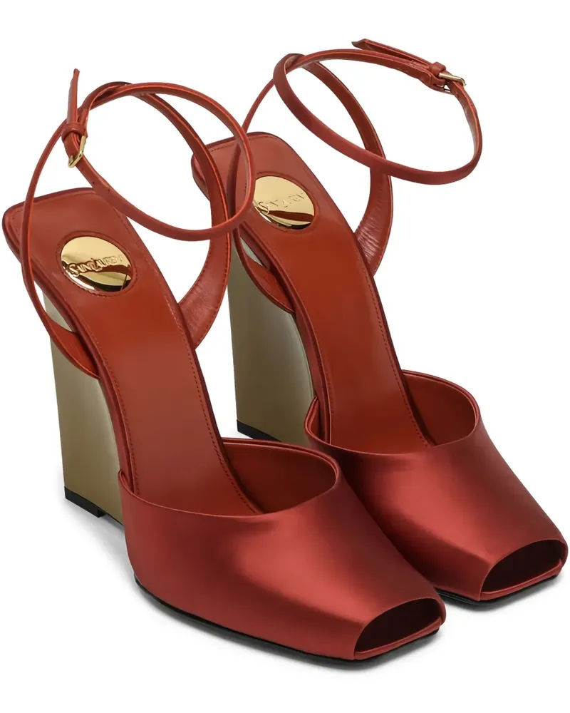 Saint Laurent La Scandale Sandalen 110mm - Rot Rot
