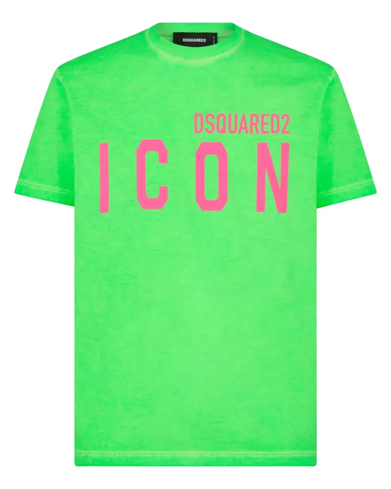 Dsquared2 T-Shirt mit "Icon"-Print - Grün Grün
