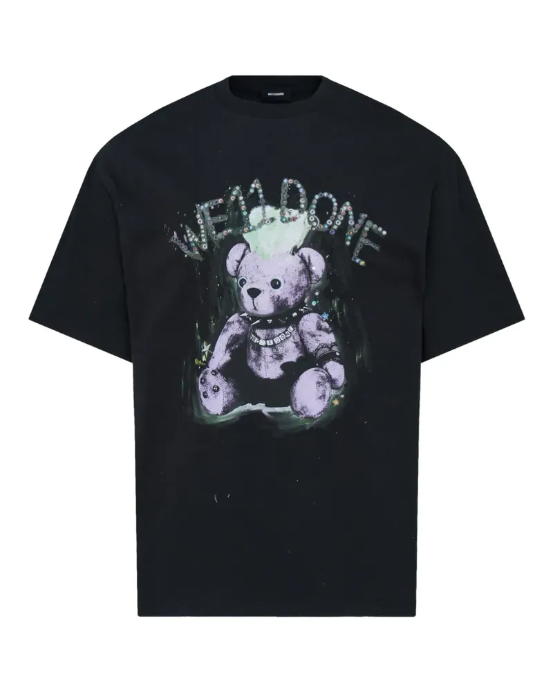 WE 11 DONE Punk Teddy T-shirt - Schwarz Schwarz