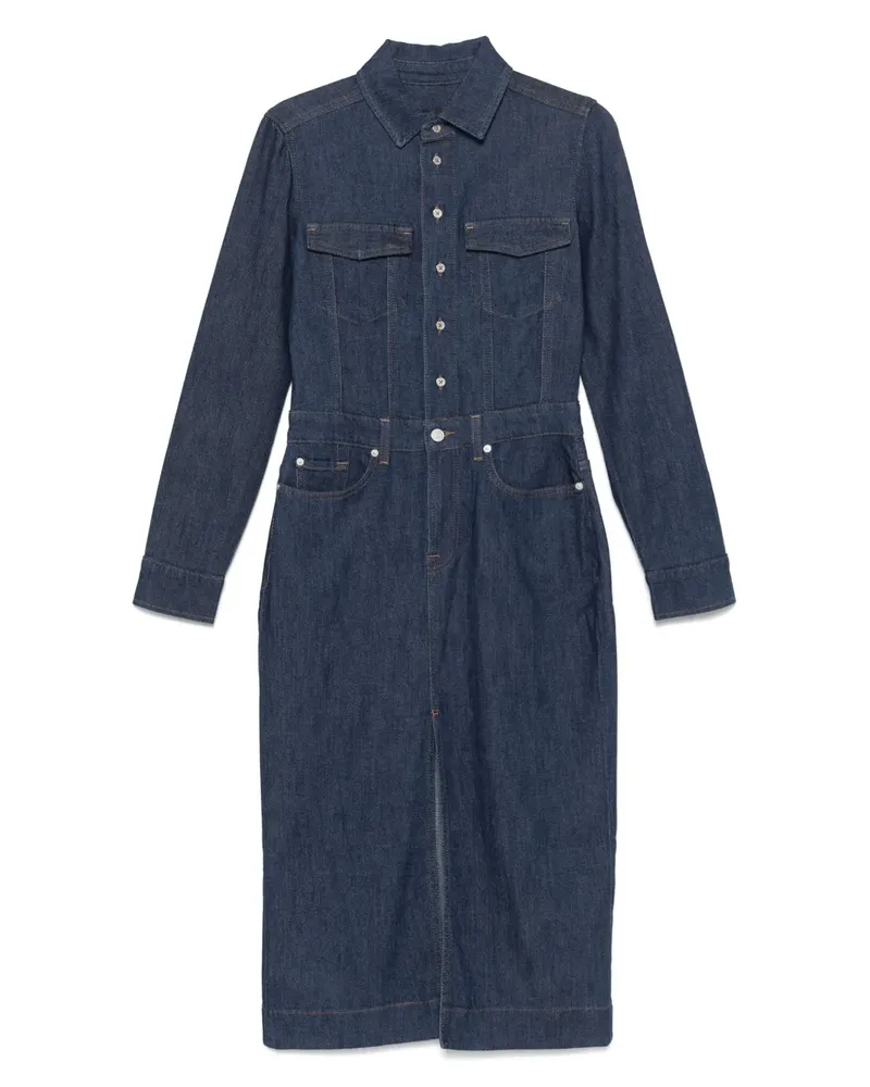 7 for all mankind Midikleid aus Denim - Blau Blau