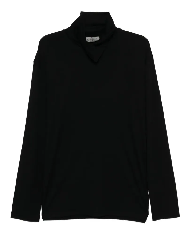 Yohji Yamamoto Oberteil aus Wolle - Schwarz Schwarz