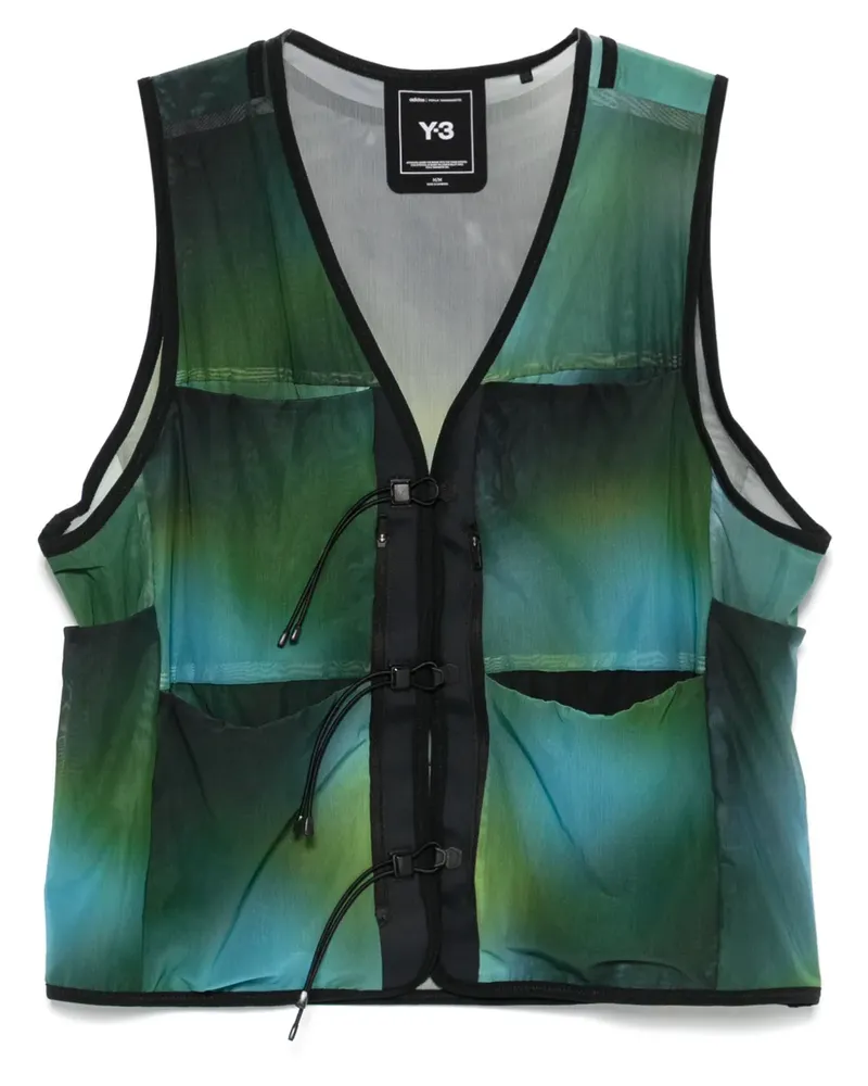 Y-3 Pullunder mit durchgehendem Print - Grün Grün