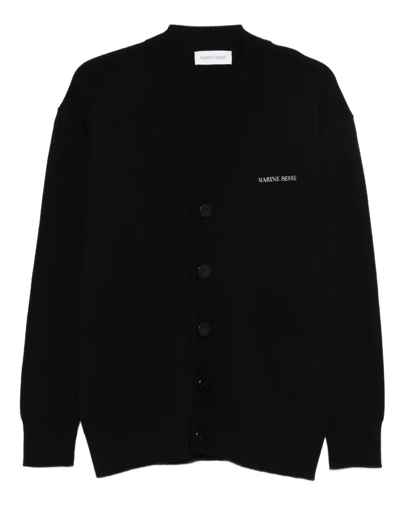 Marine Serre V-neck cardigan - Schwarz Schwarz