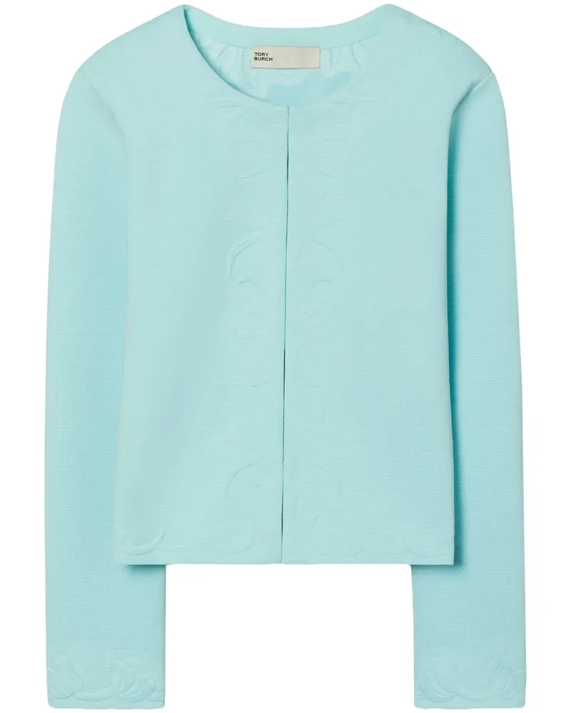 Tory Burch Kendra Cardigan mit Prägung - Blau Blau