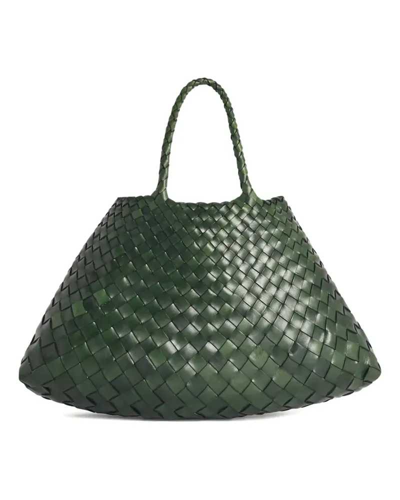 Dragon Diffusion Handgewebte Schultertasche mit Anhänger - Grün Grün