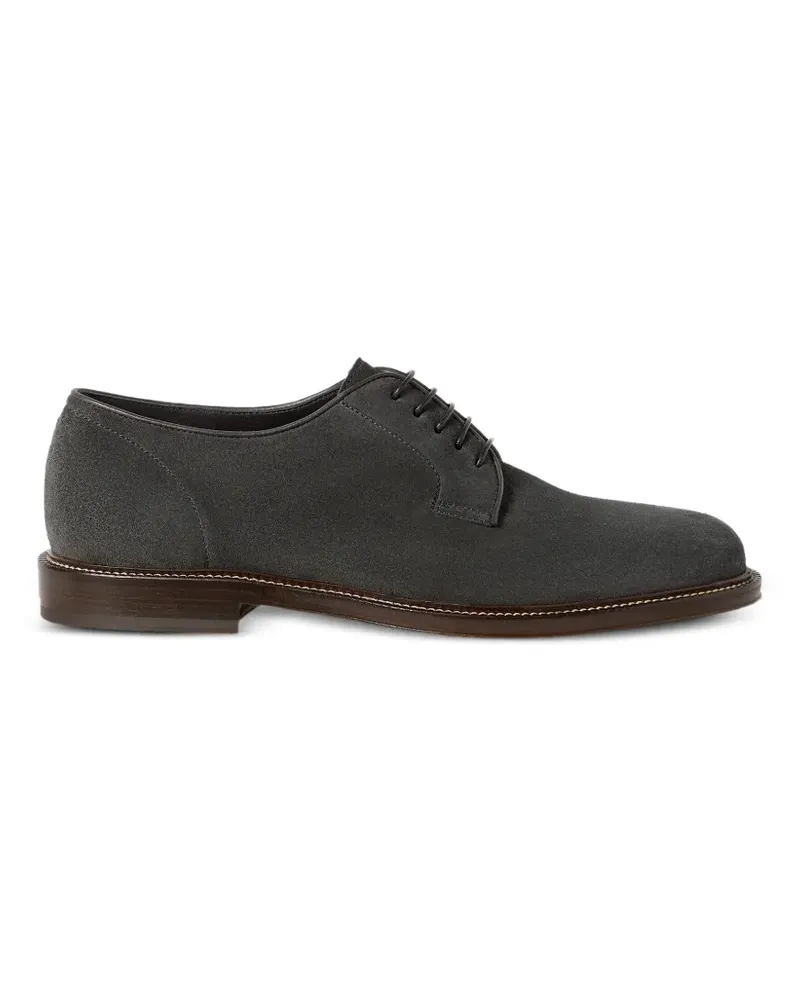 Brunello Cucinelli Derby-Schuhe aus Kalbsleder - Grau Grau