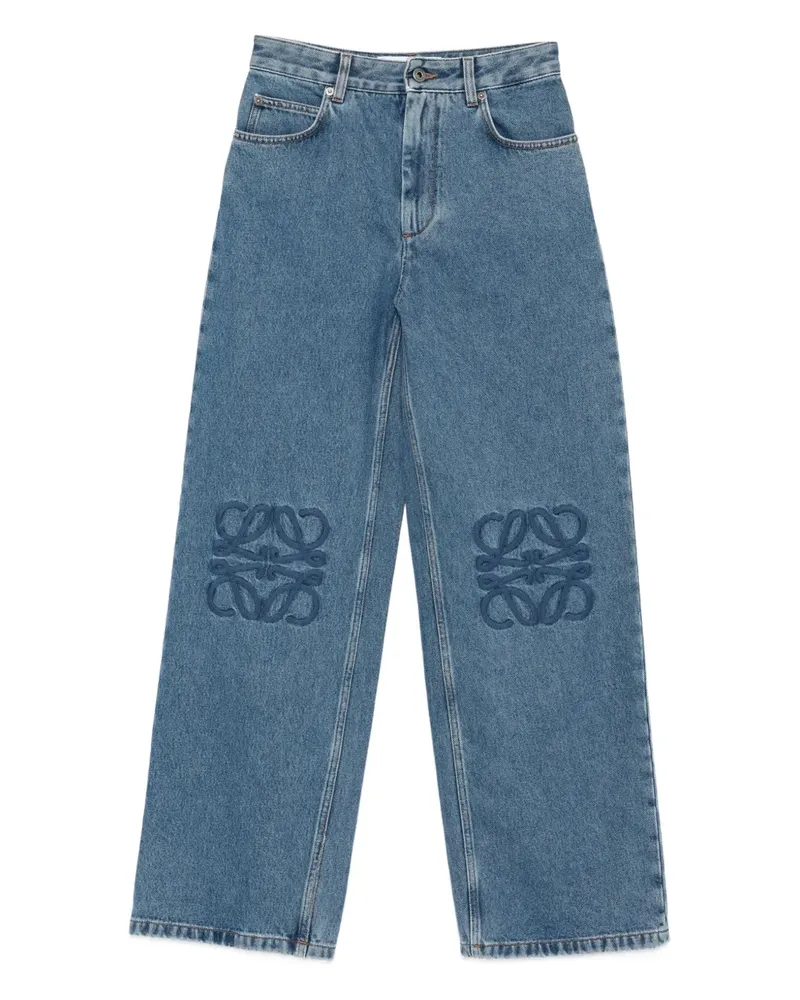 Loewe Jeans mit Logo-Stickerei - Blau Blau
