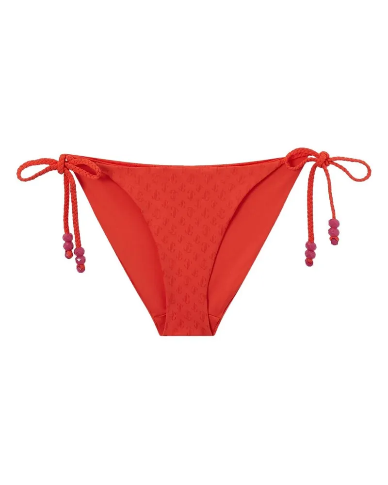 Jimmy Choo Aubrie Bikinihöschen mit Monogramm - Rot Rot