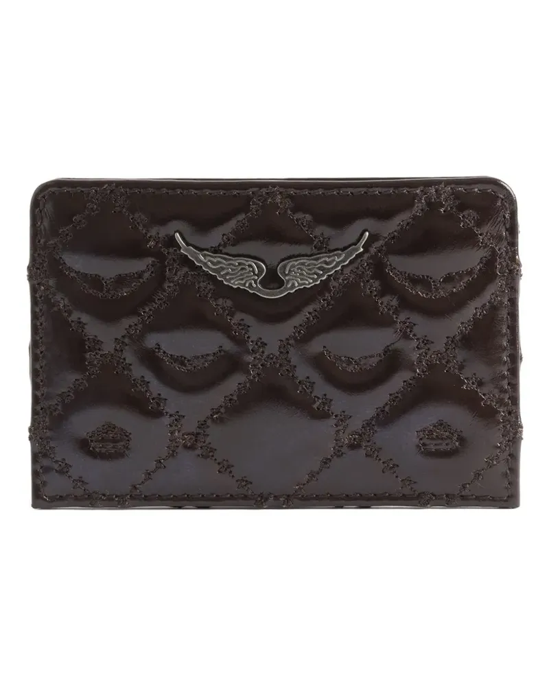 Zadig & Voltaire ZV Pass Kartenetui mit Vintage-Monogramm - Braun Braun