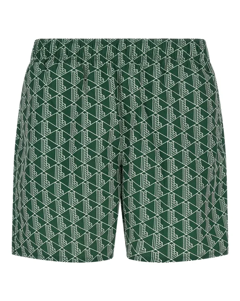 Lacoste Badeanzug mit Monogramm-Print - Grün Grün