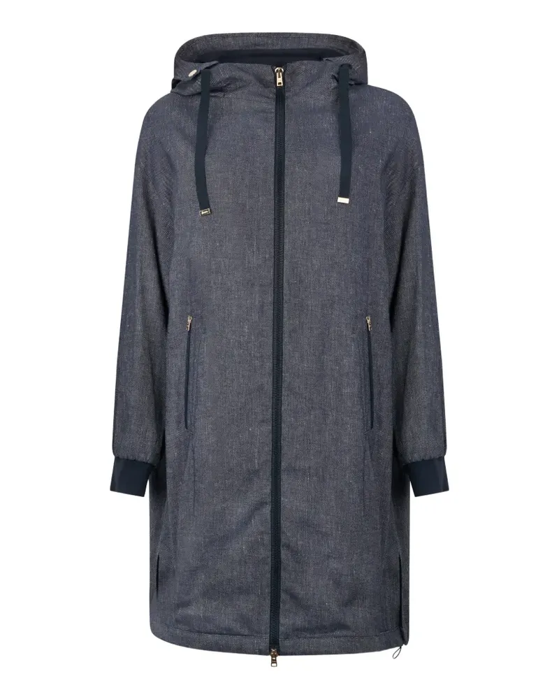 Herno hooded zip-fastening coat - Blau Blau