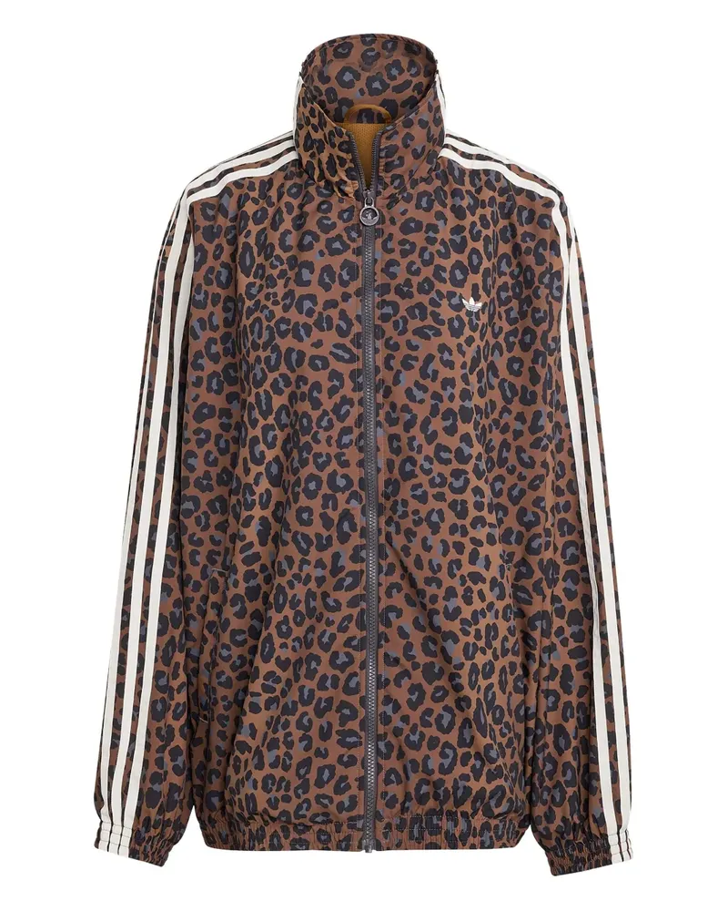 adidas Firebird Joggingoberteil mit Leoparden-Print - Braun Braun