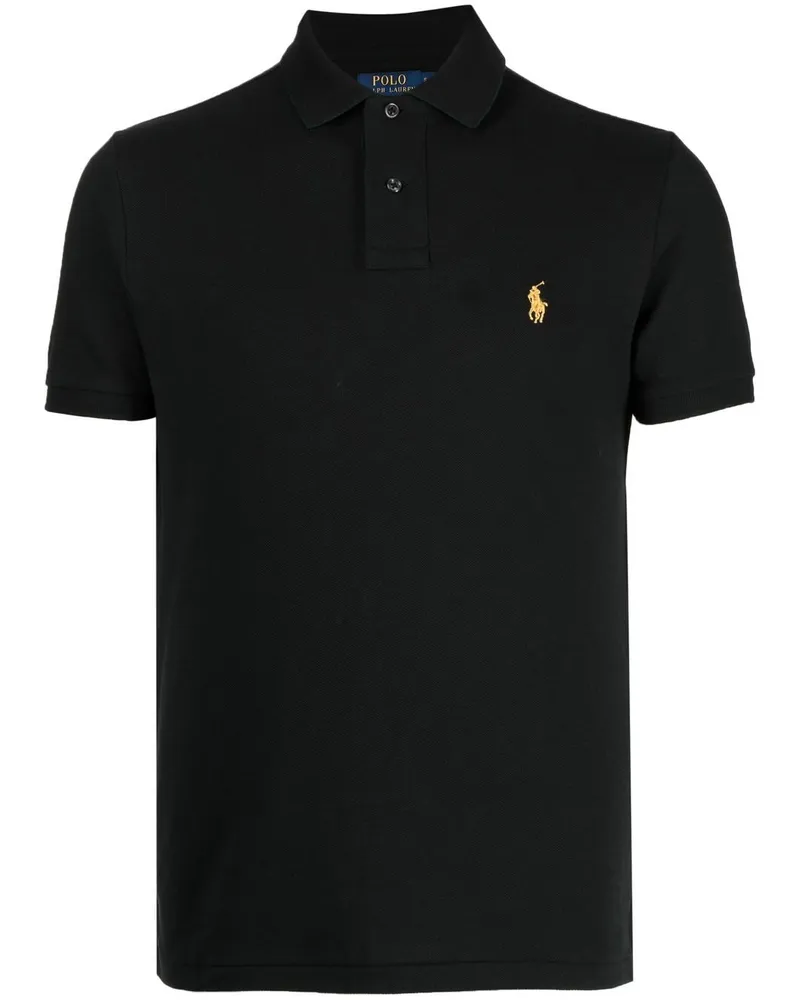 Ralph Lauren Poloshirt mit Pony-Stickerei - Schwarz Schwarz