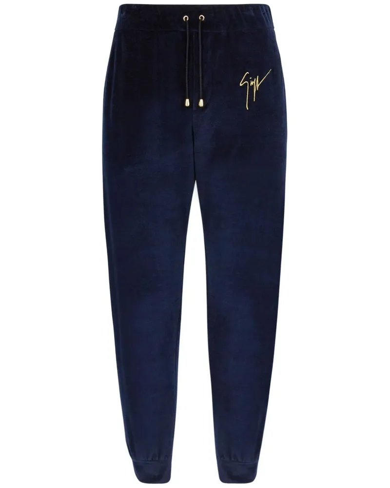 Giuseppe Zanotti Jogginghose aus Samt - Blau Blau