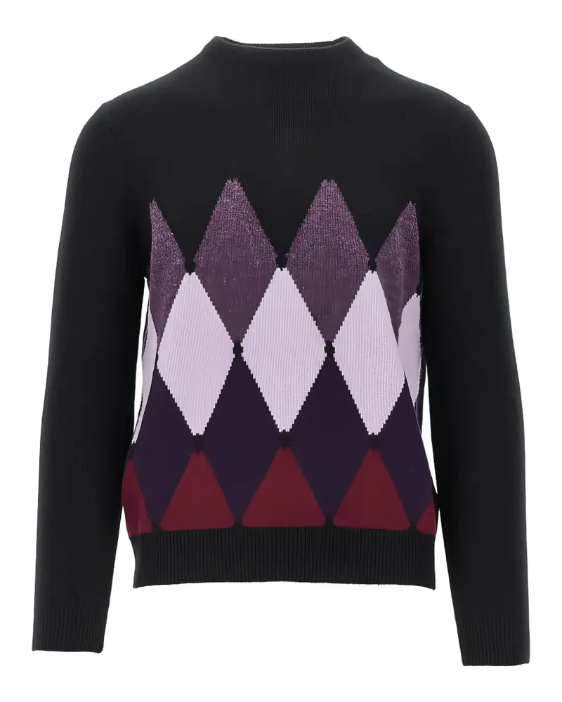 Ballantyne argyle cashmere sweater - Schwarz Schwarz