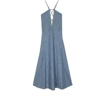 Chambray-Maxikleid mit Cut-Outs