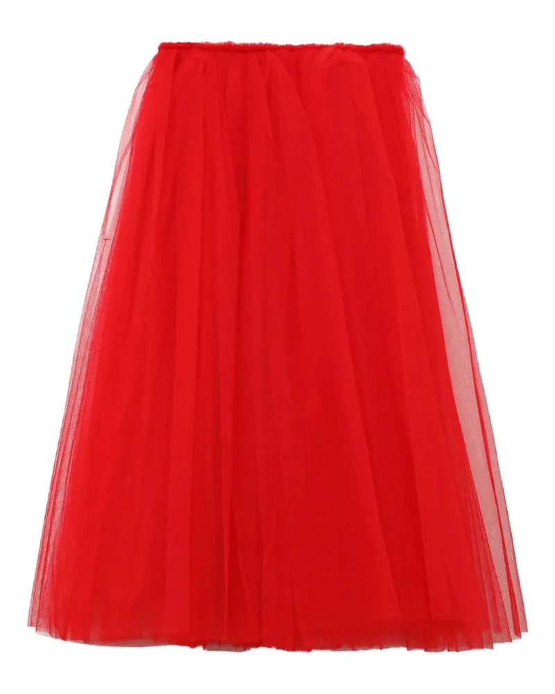 Comme des Garçons Midirock mit Falten - Rot Rot