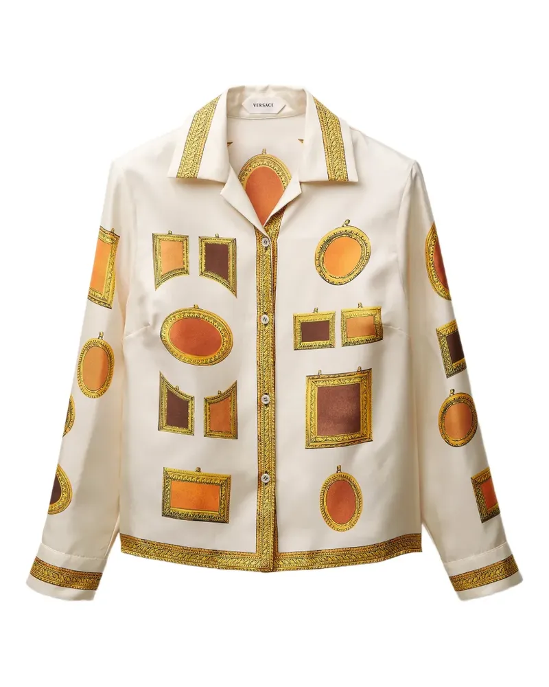 Versace T-Shirt mit Rahmen-Print - Nude Nude