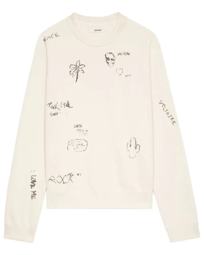 Zadig & Voltaire Sweatshirt mit grafischem Print - Nude Nude